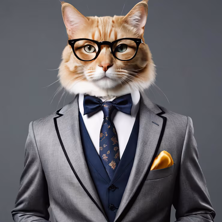 Котик в пиджаке